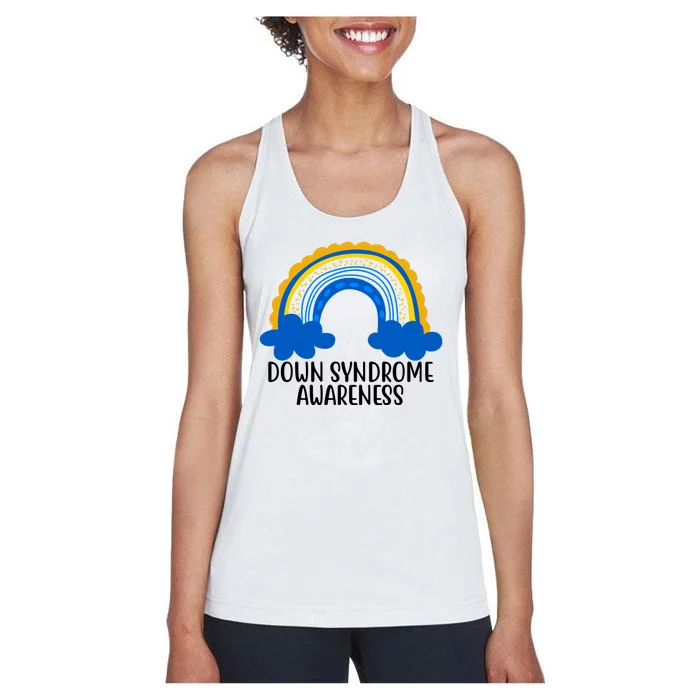 Down Syndrome Awareness Rainbow Women's Racerback Tank