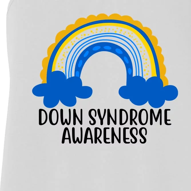 Down Syndrome Awareness Rainbow Women's Racerback Tank