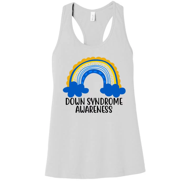 Down Syndrome Awareness Rainbow Women's Racerback Tank