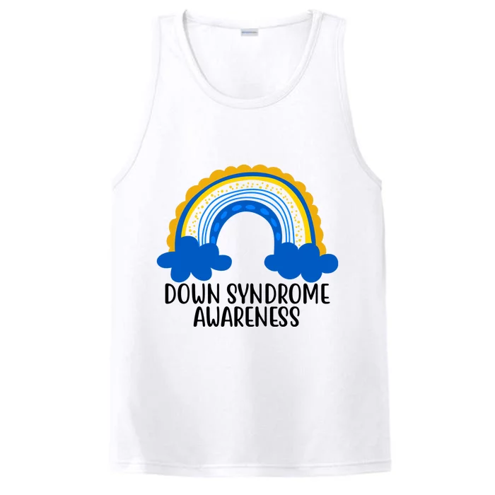 Down Syndrome Awareness Rainbow Performance Tank