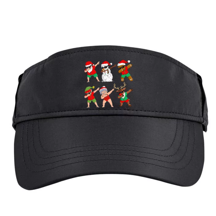 Dabbing Santa And Friends Christmas In July Xmas Adult Drive Performance Visor