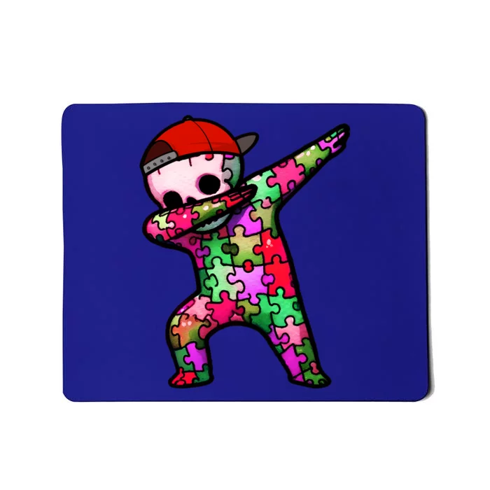 Dabbing Skeleton Autism Awareness Month Skeleton Gift Mousepad