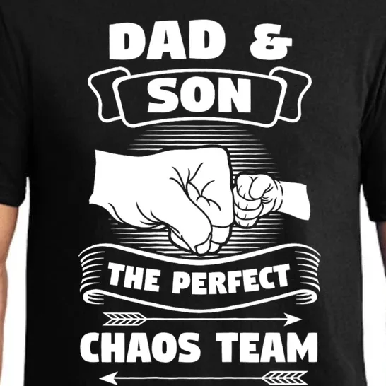 Dad Son A Perfect Chaos Team Father Gift Pajama Set