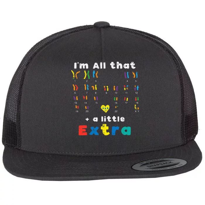 Down Syndrome All That Little Extra Awareness Flat Bill Trucker Hat