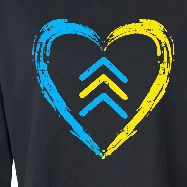 Down Syndrome Awareness Arrows Trisomy 21 T21 Cropped Pullover Crew