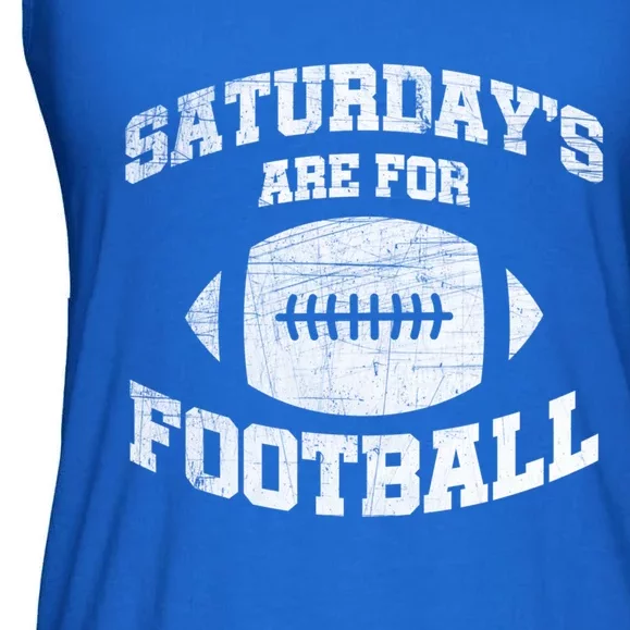 Distressed Saturdays Are For Football College Football Fan Gift Ladies Essential Flowy Tank