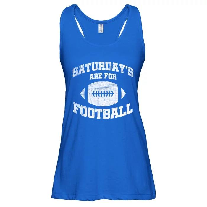 Distressed Saturdays Are For Football College Football Fan Gift Ladies Essential Flowy Tank