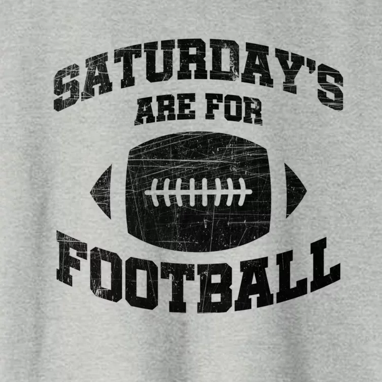 Distressed Saturdays Are For Football College Football Fan Gift Women's Crop Top Tee