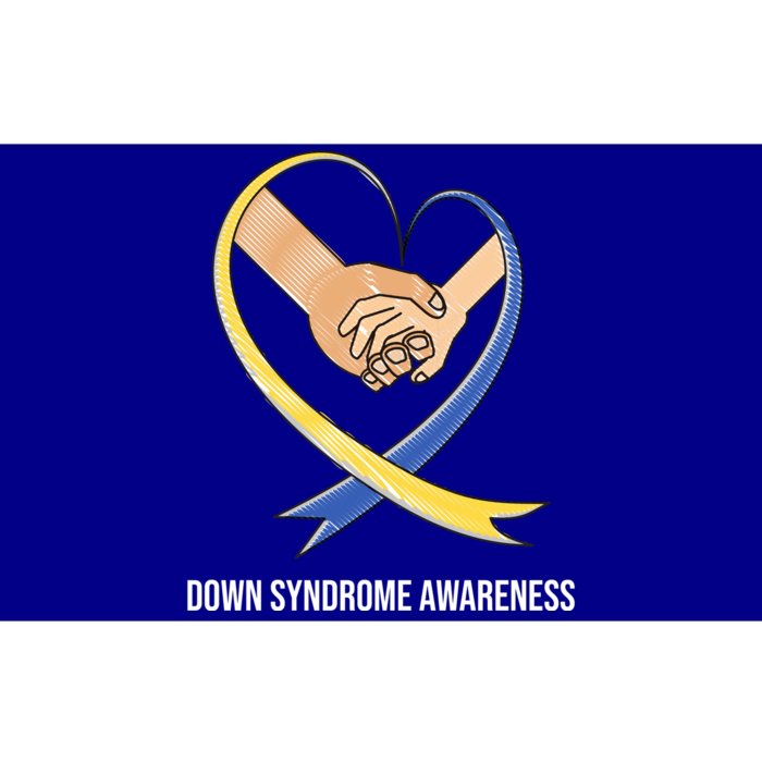 Down Syndrome Awareness Support Heart Ribbon Bumper Sticker