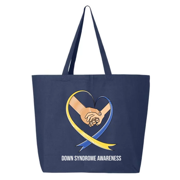 Down Syndrome Awareness Support Heart Ribbon 25L Jumbo Tote