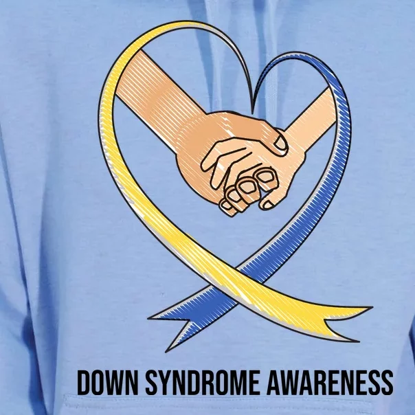 Down Syndrome Awareness Support Heart Ribbon Unisex Surf Hoodie