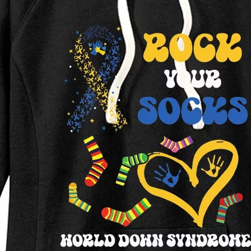 Down Syndrome Awareness Rock Your Socks T21 Women's Fleece Hoodie