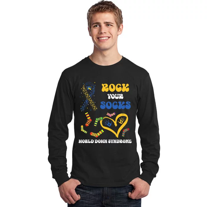 Down Syndrome Awareness Rock Your Socks T21 Tall Long Sleeve T-Shirt