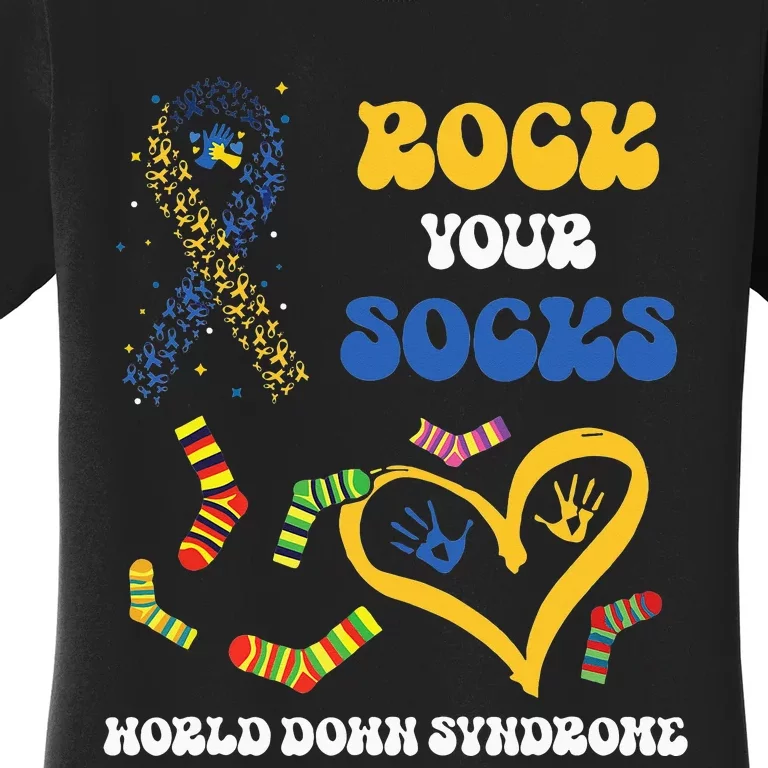 Down Syndrome Awareness Rock Your Socks T21 Women's T-Shirt