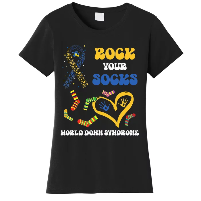 Down Syndrome Awareness Rock Your Socks T21 Women's T-Shirt