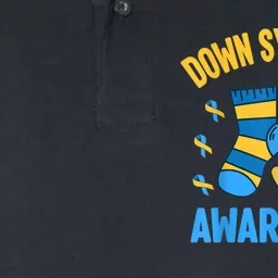 Down Syndrome Awareness  Socks T21 Blue Yellow Ribbon Softstyle Adult Sport Polo