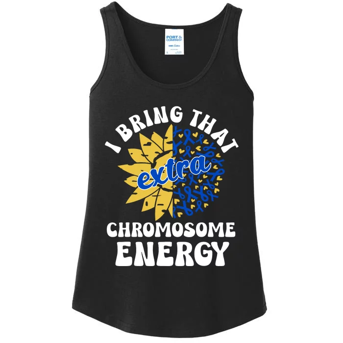 Down Syndrome Awareness For Girl Trisomy 21 Flower Ladies Essential Tank