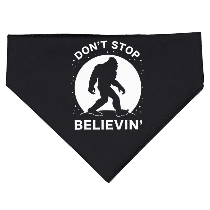 Don't Stop Believin' Bigfoot Full Moon USA-Made Doggie Bandana