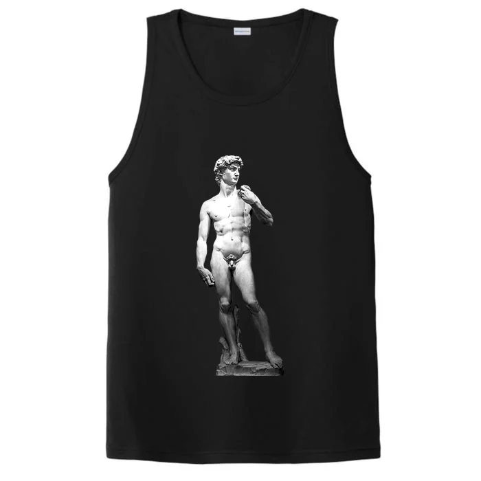 David Statue By Michelangelo Performance Tank