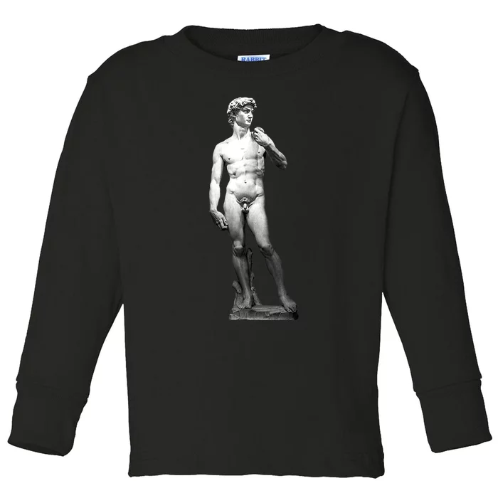 David Statue By Michelangelo Toddler Long Sleeve Shirt