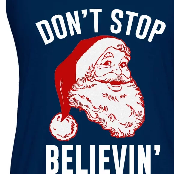 Don't Stop Believing Ladies Essential Flowy Tank