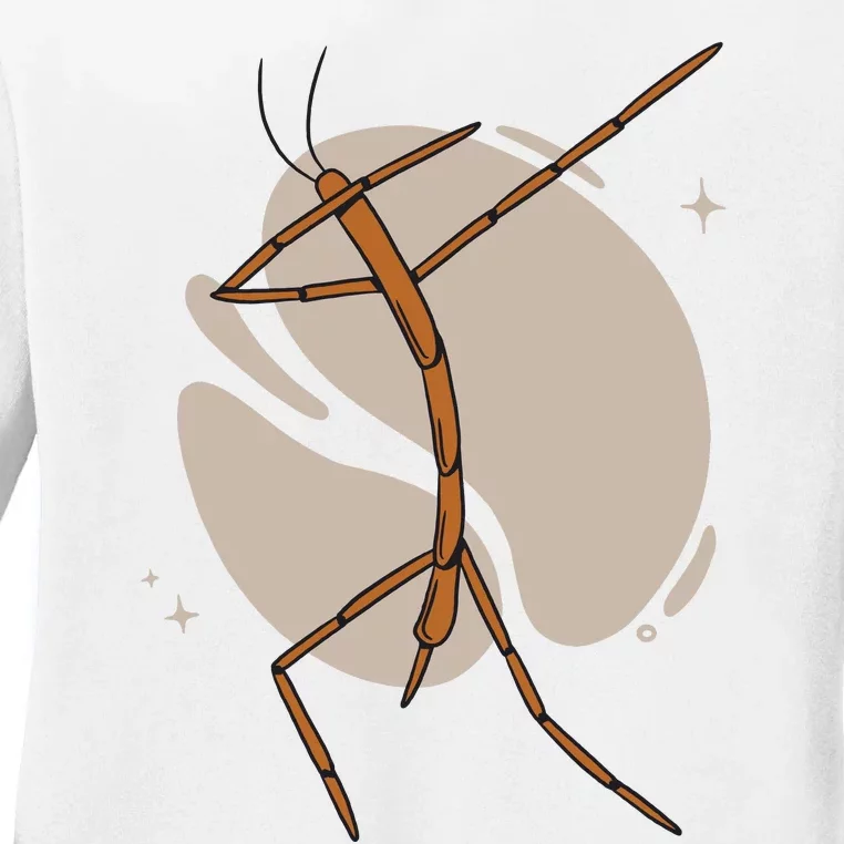 Dabbing Stick Bug Ladies Long Sleeve Shirt