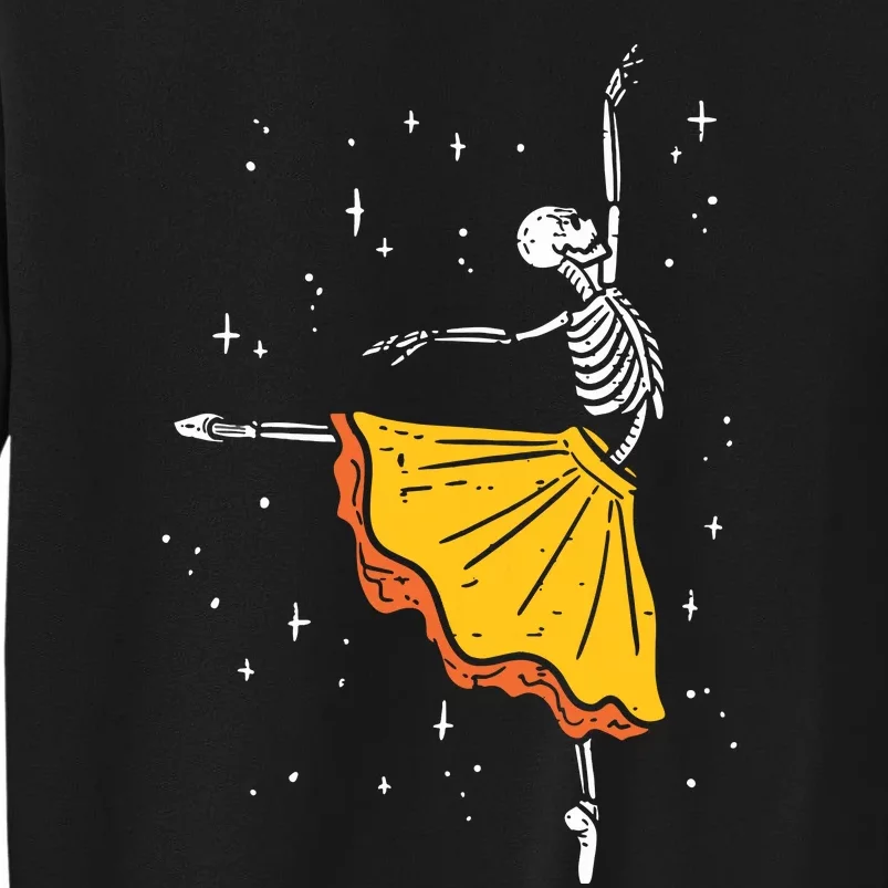 Dancing Skeleton Ballerina Ballet Dance Halloween Girl Women Sweatshirt