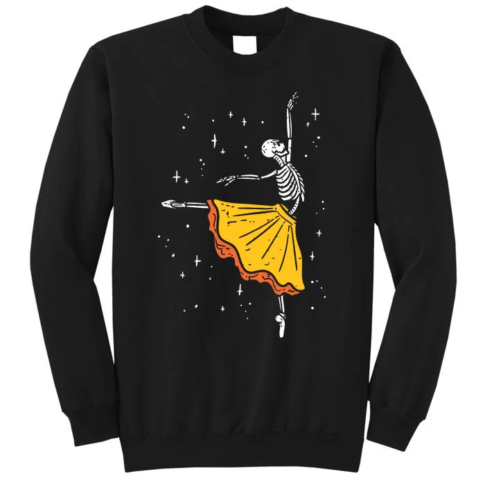 Dancing Skeleton Ballerina Ballet Dance Halloween Girl Women Sweatshirt