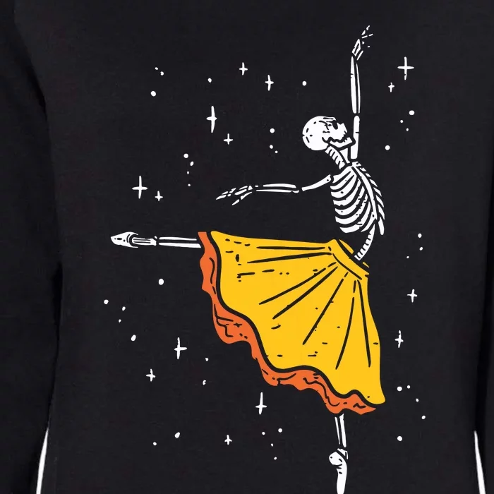 Dancing Skeleton Ballerina Ballet Dance Halloween Girl Women Womens California Wash Sweatshirt