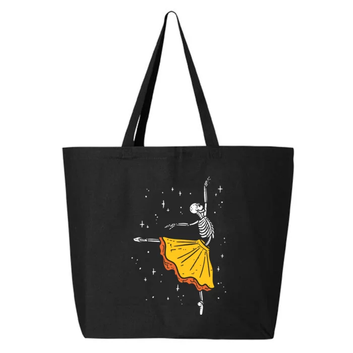 Dancing Skeleton Ballerina Ballet Dance Halloween Girl Women 25L Jumbo Tote