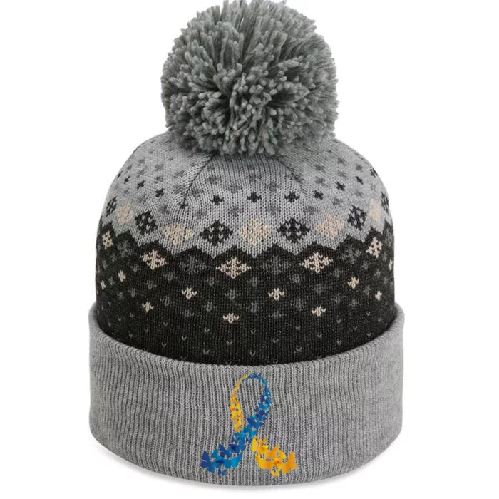 Down Syndrome Butterfly Awareness The Baniff Cuffed Pom Beanie