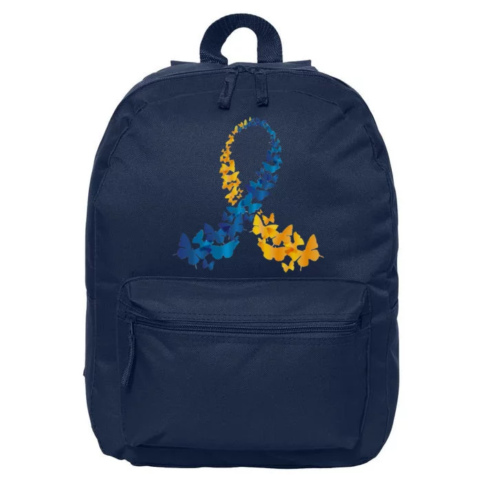 Down Syndrome Butterfly Awareness 16 in Basic Backpack