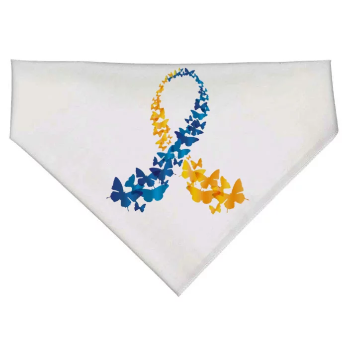 Down Syndrome Butterfly Awareness USA-Made Doggie Bandana