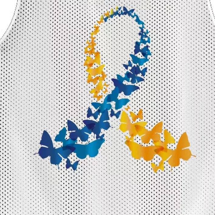 Down Syndrome Butterfly Awareness Mesh Reversible Basketball Jersey Tank