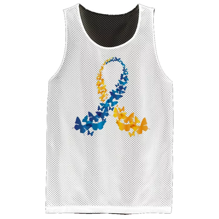 Down Syndrome Butterfly Awareness Mesh Reversible Basketball Jersey Tank