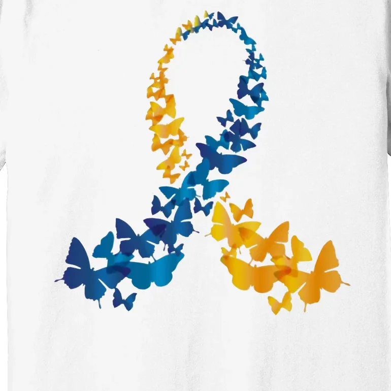 Down Syndrome Butterfly Awareness Premium T-Shirt