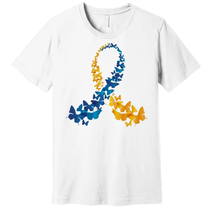 Down Syndrome Butterfly Awareness Premium T-Shirt