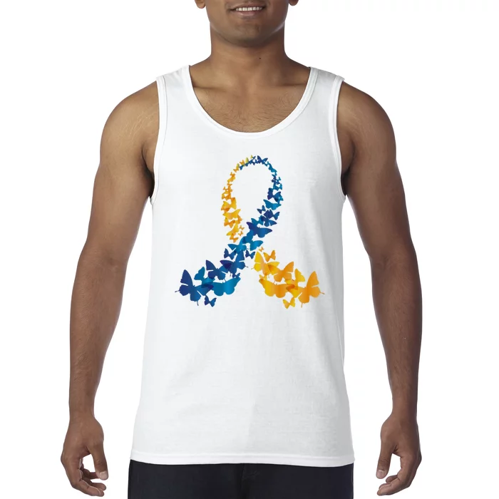 Down Syndrome Butterfly Awareness Tank Top