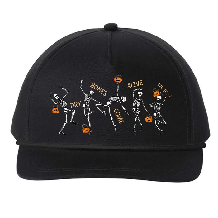 Dancing Skeleton Bible Verse Dry Bones Come Alive Christian Snapback Five-Panel Rope Hat