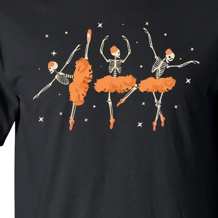 Dancing Skeleton Ballerina Ballet Dance Halloween Women Girl Sweat Tall T-Shirt