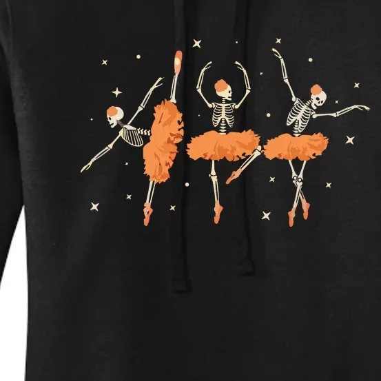 Dancing Skeleton Ballerina Ballet Dance Halloween Women Girl Sweat Women's Pullover Hoodie