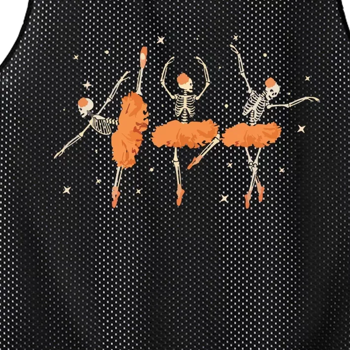 Dancing Skeleton Ballerina Ballet Dance Halloween Women Girl Sweat Mesh Reversible Basketball Jersey Tank