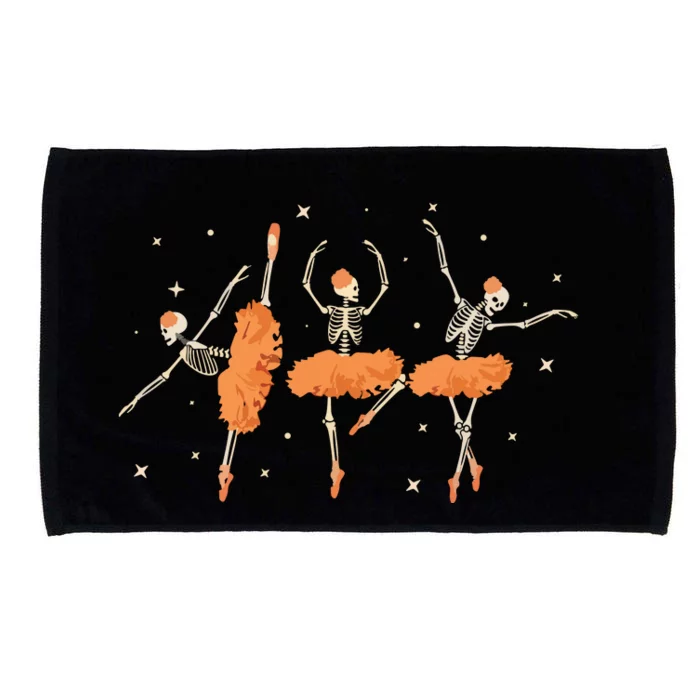 Dancing Skeleton Ballerina Ballet Dance Halloween Women Girl Sweat Microfiber Hand Towel