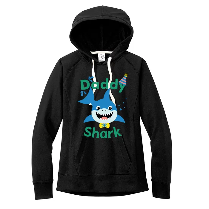 Daddy Shark Birthday Party Matching Family Women's Fleece Hoodie