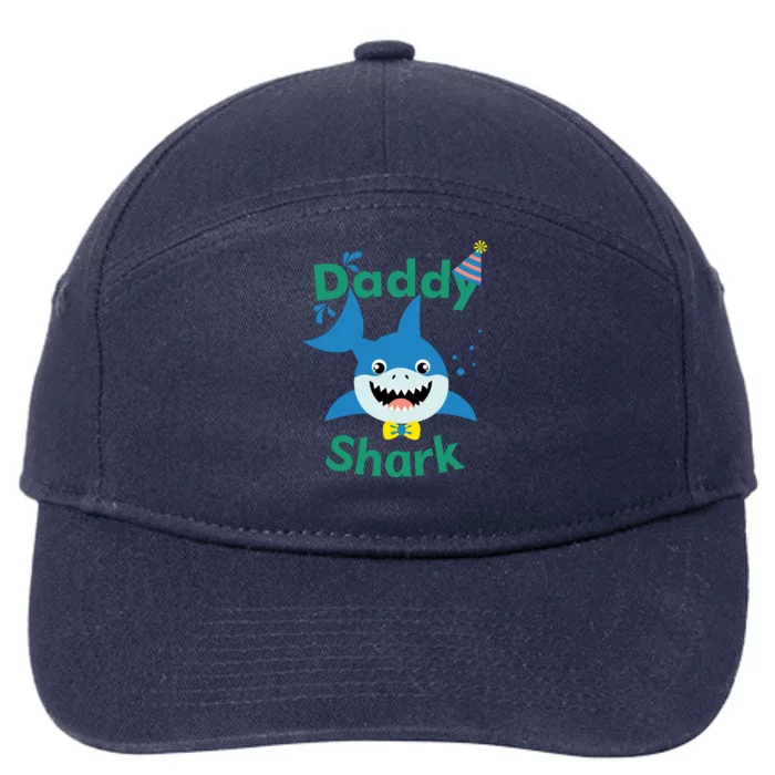 Daddy Shark Birthday Party Matching Family 7-Panel Snapback Hat