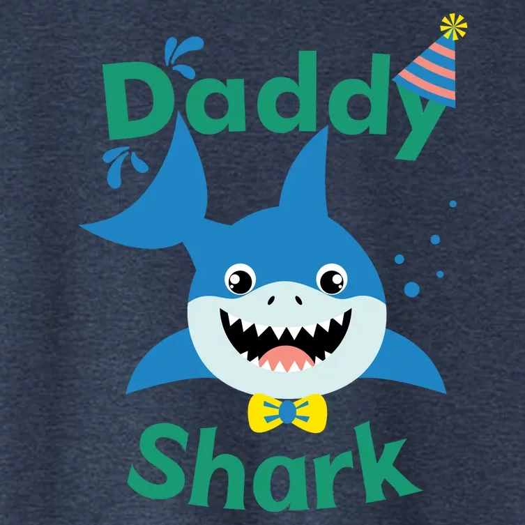 Daddy Shark Birthday Party Matching Family Women's Crop Top Tee