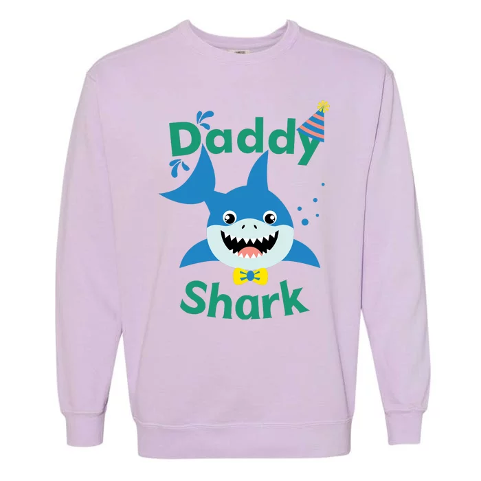 Daddy Shark Birthday Party Matching Family Garment-Dyed Sweatshirt