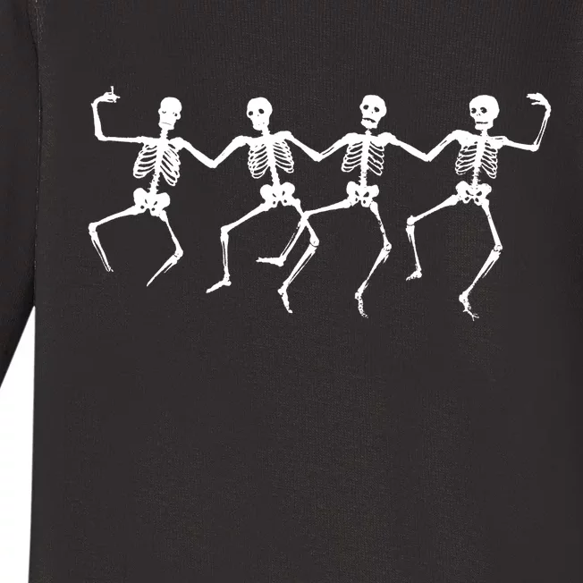 Dancing Skeletons Bones Baby Long Sleeve Bodysuit