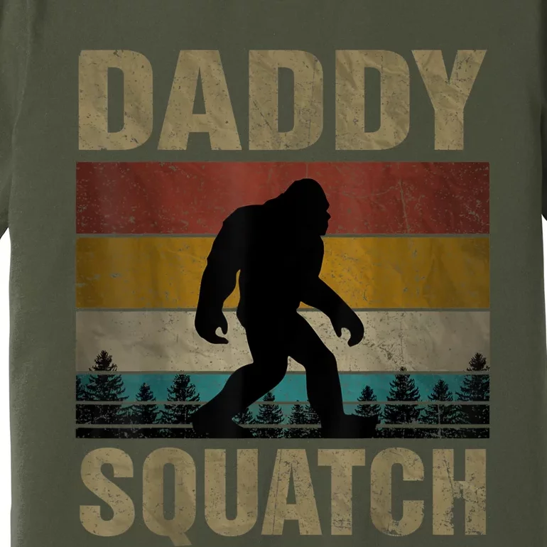 Daddy Squatch Bigfoot Dad Sasquatch Yeti Family Matching Premium T-Shirt