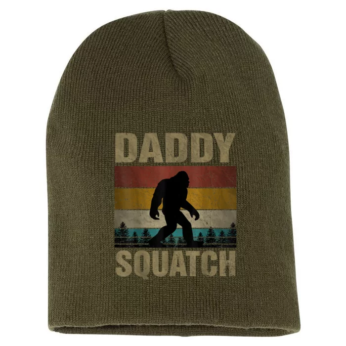 Daddy Squatch Bigfoot Dad Sasquatch Yeti Family Matching Short Acrylic Beanie